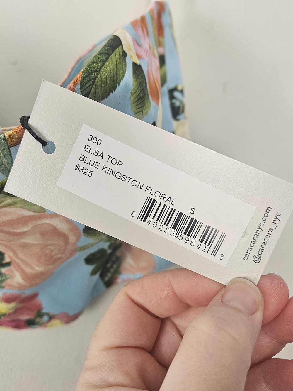 NWT Cara Cara Elsa Bustier Top Blue Floral Size S - Picture 4 of 5